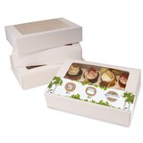 thumbnail of BIOZOYG 25 Stück Cupcake Boxen inkl Einlagen für 12 Cupcakes, mit Sichtfenster aus PLA Muffin-Schachteln Dessertboxen umweltfreundliche Materialien