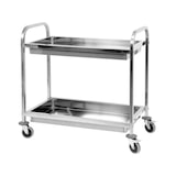 thumbnail of Servierwagen, Küchenwagen, Abräumwagen 2 Böden 950x500x950mm Edelstahl