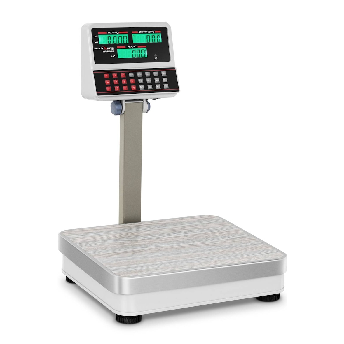 Steinberg Systems Kontrollwaage - 60 kg / 5 g - 30 x 35 cm - 6 LCD-Hochanzeige
