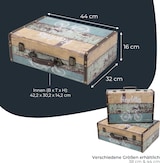 thumbnail of HMF Vintage Deko Koffer aus Holz, Aufbewahrungsbox mit Deckel und Ledergriff, stilvolle Aufbewahrung und Geschenkidee,  Fahrrad, 44 x 32 x 16 cm
