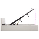 thumbnail of vidaXL Stauraumbett Hydraulisch Weiß Kunstleder 160×200cm