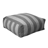 thumbnail of Pouf rayé pour salon de jardin modulable gris anthracite