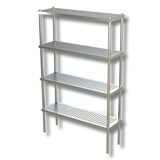 thumbnail of Scaffale 80x50x200 scaffalatura 4 ripiani forati acciaio inox cucina ristorante pizzeria RS7806