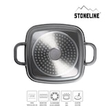 thumbnail of STONELINE® Servierpfanne mit Aroma Glasdeckel, Pfanne rechteckig, Backofen & Induktion geeignet