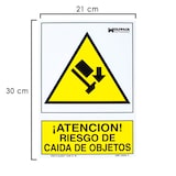 thumbnail of Cartel Riesgo Caida De Objetos 30x21 cm.