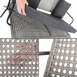 thumbnail of Lounge-Sitzgruppe 5-teilig, Poly-Rattan Stein-Grau-Meliert, für bis 4 Personen, Polster aus Polyester Dunkel-Grau-Meliert, Raburg Anisa