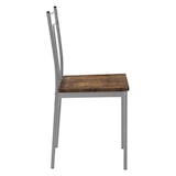 thumbnail of ML-Design Esstisch Set 4-tlg., Eiche-Grau, Tisch mit 2 Stühlen & 1 Bank, Essgruppe für 4 Personen, Küchentisch mit Metallrahmen, Bartisch Set,