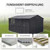 thumbnail of Gerätehaus XXXL – verzinktes Metall in Anthrazit (RAL 7016) | Inkl. Schloss & Werkzeughaken | wetterfester Geräteschuppen, Gartenhaus