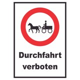 thumbnail of Durchfahrt verboten Kutsche Schild A1 (594x841mm)
