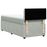 thumbnail of vidaXL Boxspringbett mit Matratze Hellgrau 90x190 cm Samt