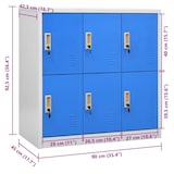 thumbnail of vidaXL Schließfachschrank Hellgrau und Blau 90x45x92,5 cm Stahl