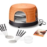 thumbnail of Emerio PO-116124.1  - Pizzarette - 8 Persoons - Pre-bake functie - Handgemaakte terracotta koepel