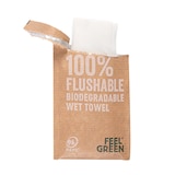 thumbnail of Toallitas Flushable Kraft 'Feel Green' 50 G/M2 6,8X10 Cm Blanco Celulosa (1200 unidades)