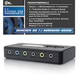 thumbnail of CSL USB 7.1 Soundkarte extern - 7.1 Surround Sound - Stereo Audio Adapter - Lautstärkeregelung - Anschluss für Kopfhörer, Mikrofon