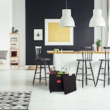 thumbnail of Relaxdays Einkaufstrolley klappbar, bis 35 kg, 50 l Kiste, mit Teleskopgriff, 2 Rollen, Transport Trolley, rot/schwarz