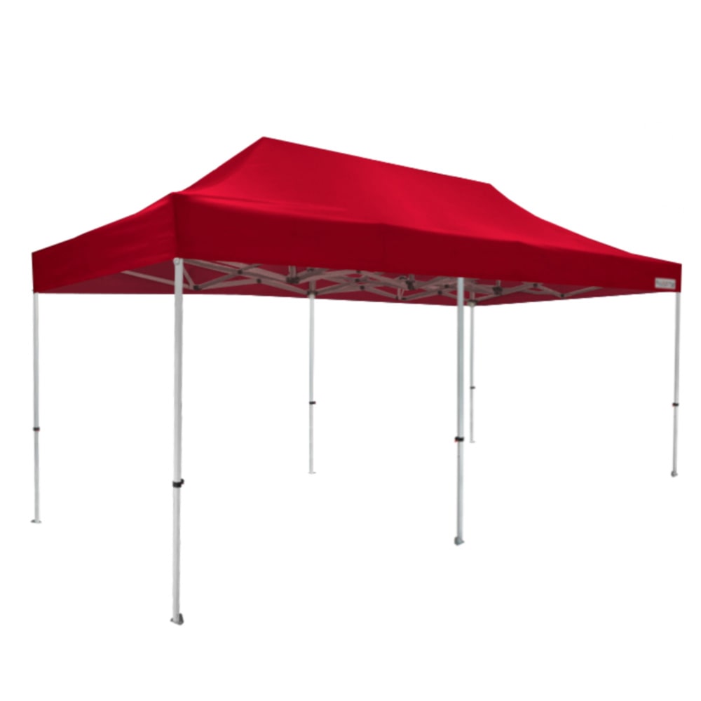 Tente pliante 3x6m - acier 45mm/polyester 380g Norme M2 - rouge - FRANCE-BARNUMS