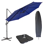 thumbnail of SVITA Zwenkparasol 3m met beschermhoes Parasolstandaard opvulbare 4-delige kantelparasol Zwenkparasol blauw