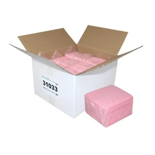 NOWOLIN® Extra Plus Lavette 80, rosa, Universaltücher mit Textilcharakter, feine Lochstruktur, 60 % Viskose, 40 % Polyester, ca. 50x38 cm, 150 Tücher