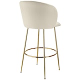 thumbnail of tectake Chaise de bar avec dossier LUANA aspect velours - crème/or, Lot de 6 - 405867