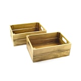 thumbnail of Hostelnovo - Caja de madera natural envejecida de 25 x 17 x 10 cm
