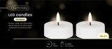 thumbnail of 2 LED Teelichter 6,5x5cm Plastikkerzen Outdoorkerze Timer Flammenlose Teelichtkerzen Warmweiß Tischkerzen Dekokerzen Kerzen Timerfunktion Weiß