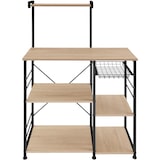 thumbnail of tectake Etagère de cuisine Crawley réglable en hauteur 90x40x131,5cm - Bois clair industriel, Chêne Sonoma -404755
