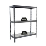 thumbnail of PROREGAL Schwerlastregal MID METAL YETI THREE | HxBxT 150x120x75cm | Fachlast 400kg | Grau | Regal Standregal Werkstattregal Lagerregal