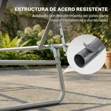 thumbnail of Outsunny tumbona de jardín plegable con toldo desmontable y regulable respaldo reclinable para terraza acampada al aire libre 187x58x36 cm