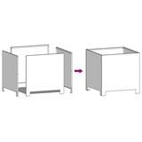 thumbnail of vidaXL Plantenbank 40x40x40 cm roestvrij staal