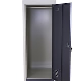 thumbnail of Taquilla Boston T853, armario taquilla, taquilla para objetos de valor, metal 185x38x45cm ~ gris oscuro