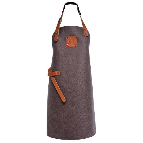 161 - Rusticstyle Latzschürze, Nappaleder, B 60 x L 82 cm : taupe 100% Leder