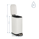 thumbnail of Cestino per rifiuti / Pattumiera CLEAN SLIM 20L acciaio bianco hjh OFFICE