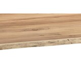 thumbnail of Baumkantentisch 260 x 100 cm Akazie massiv naturfarben schwarzem U-Gestell aus Metall + Holz BRISBANE