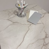 thumbnail of RestooTab - Tisch Milan 70x70cm Dekor Marmor yule  Kanten messingfarben