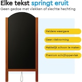 thumbnail of BRASQ Krijtstoepbord Elegance Mahonie - 70x130 CM - Krijtbord - Reclamebord - Stoepbord - Dubbelzijdig - voor Binnen en Buiten - Horeca