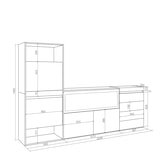 thumbnail of Zapatero, 224x35x145 cm, Dormitorio, habitación, Chimenea eléctrica XXL, Cómoda, Cajonera, Blanco _482_53