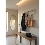 thumbnail of Wandgarderobe Metall Silber 80x20x4 cm Design Flurgarderobe Stahl, Hakenleiste Wandpaneel, Garderobe Wand, Garderobenleiste