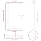 thumbnail of Helloshop26 - Set di 2 gambe per tavolo da bar a forma di U 60 x 100 cm con moderna regolazione dell'altezza in acciaio antracite 02_0057478