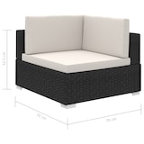 thumbnail of vidaXL 12-tlg. Garten-Lounge-Set mit Auflagen Poly Rattan Schwarz