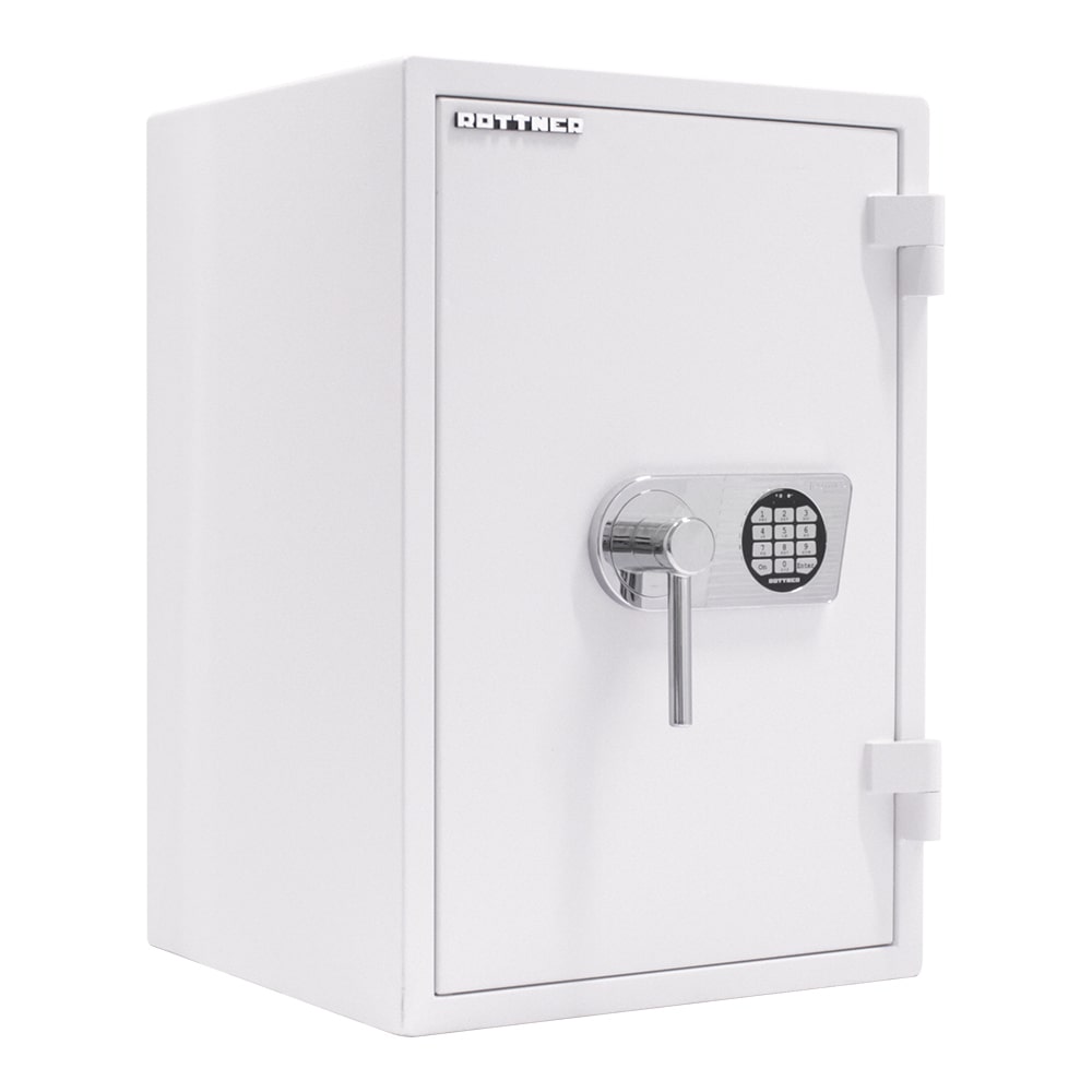 Rottner Wertschutzschrank EN1 Atlas Fire Premium 65 Elektronikschloss  Weiß