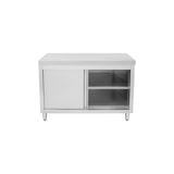 thumbnail of METRO Professional Mesa-armario de trabajo para restauración GSCB1120, acero inoxidable, 120 x 70 x 85 cm, con puerta corredera, plata