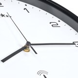 thumbnail of Décoshop26 - Horloge murale radioguidée Mouvement à quartz 31 cm Blanc/noir DEC022250