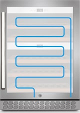thumbnail of CASO WineChef Pro 40 - Weinkühlschrank für 40 Flaschen, WiFi-App, 2 Zonen, 5-20°C, UV-Filterglas, Edelstahl [Energieklasse G]