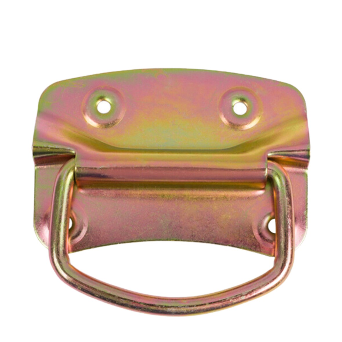 PRIOstahl Kistengriff Griff 1 Stück Gelb 100 x 70mm + Befestigungsschrauben aus Stahl für Truhe Box