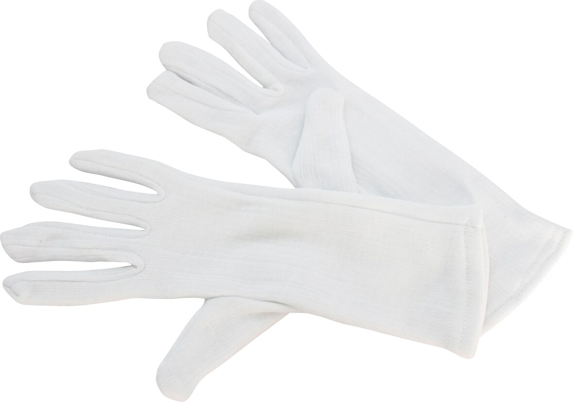 Schneider - Baumwoll-Fingerhandschuh weiß, für Teiglingsherstellung