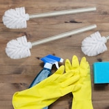 thumbnail of Relaxdays Toilettenbürste, 3er Set, WC-Bürste, Ersatz, abnehmbarer Bürstenkopf, Klobürste Edelstahl, HxD 35 x 8 cm, weiß