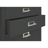 thumbnail of Décoshop26 - Büroschrank mit Schubladen 115 x 40 x 41 cm 8 Schubladen dunkelgrauer Stahl 04_0008264