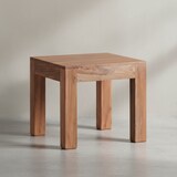 thumbnail of Massivholz-Tisch `Nako`: Handgefertigt, 45x40x45 cm, Akazienholz, 50kg Belastbarkeit. Beige, 45x45x40 cm | Kadima Design