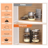 thumbnail of Organizador y Soporte de Sartenes y Ollas, Estante de Sartenes con 8 compartimiento Ajustable