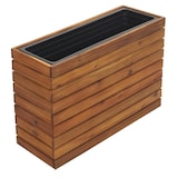 thumbnail of Pflanzkasten HWC-L21, Pflanzkübel Blumentopf Hochbeet, eckig 41x63x23cm Outdoor Akazie Holz FSC®-zertifiziert, braun